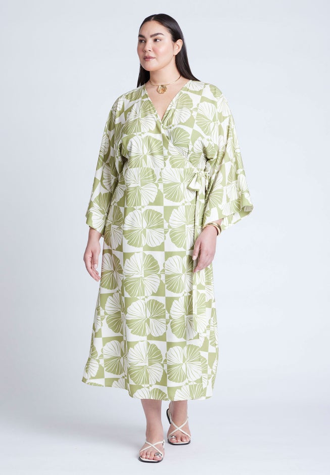 Kimono Sleeve Maxi Wrap Dress image number 0