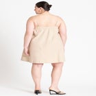 Relaxed Square Neck Mini Dress image number null