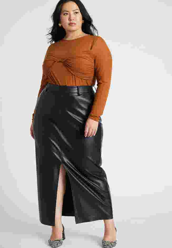 Bust Detail Tissue Knit Top image number 2