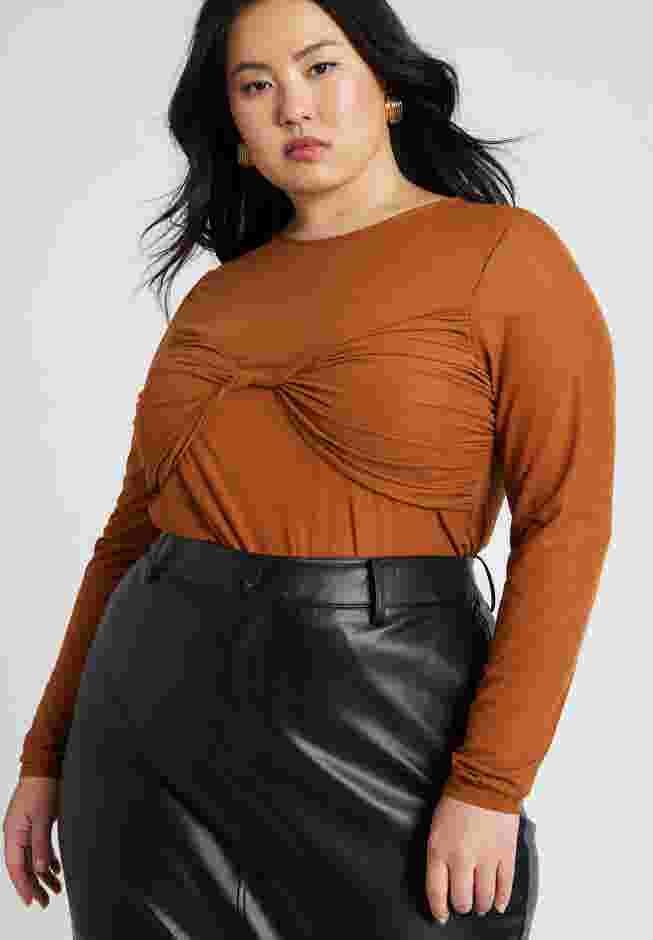 Bust Detail Tissue Knit Top image number 0
