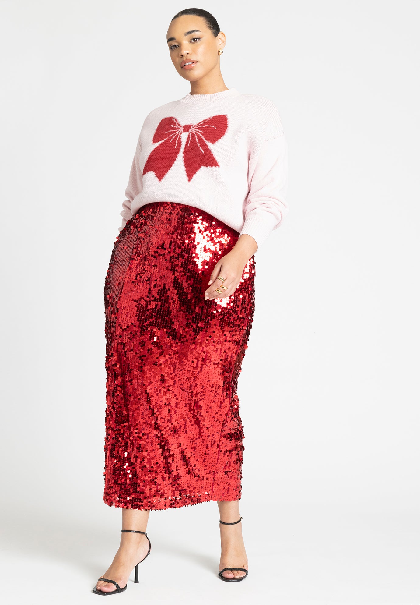 Bow Intarsia Sweater image number 3