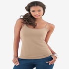 Plus Size Cami with Built-In Bra and Adjustable Straps image number null