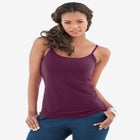 Plus Size Cami with Built-In Bra and Adjustable Straps image number null