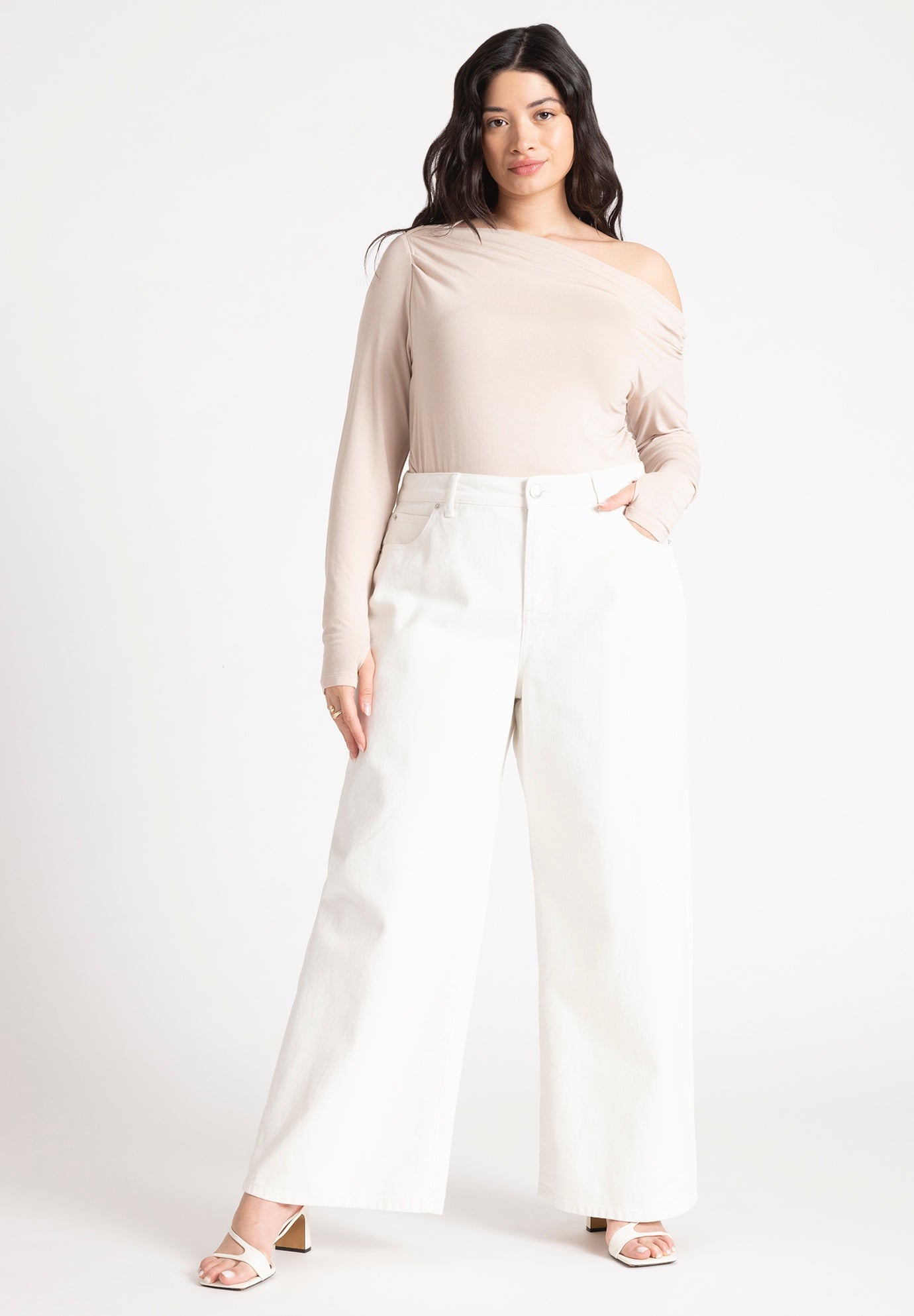 The Yvette Rigid Wide Leg Jean image number 1