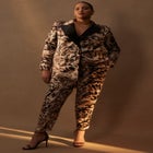 Velvet Waistband Printed Pant image number null