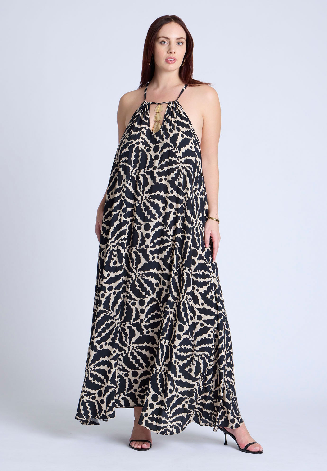 Hardware Detail Trapeze Maxi Dress image number 0