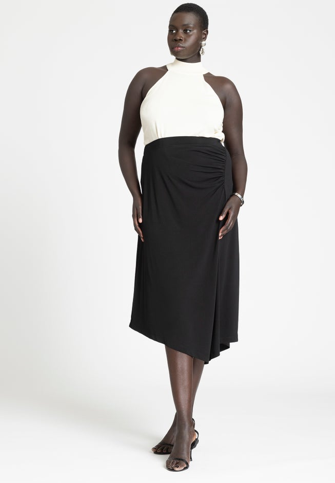 Oblong Hem Skirt image number null