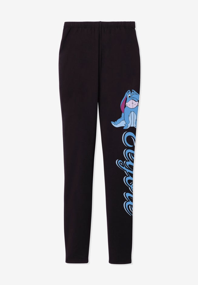 Disney Women's Leggings Black Eeyore Placed image number 1