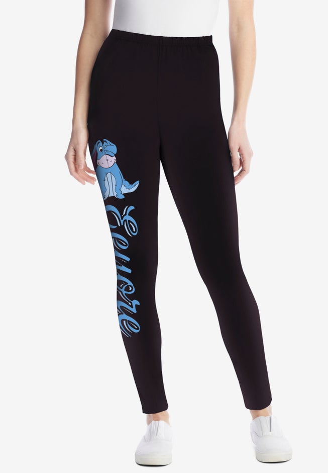 Disney Women's Leggings Black Eeyore Placed image number 0