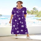 Stamped Empire Waist Dress image number null