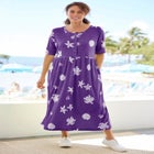 Stamped Empire Waist Dress image number null