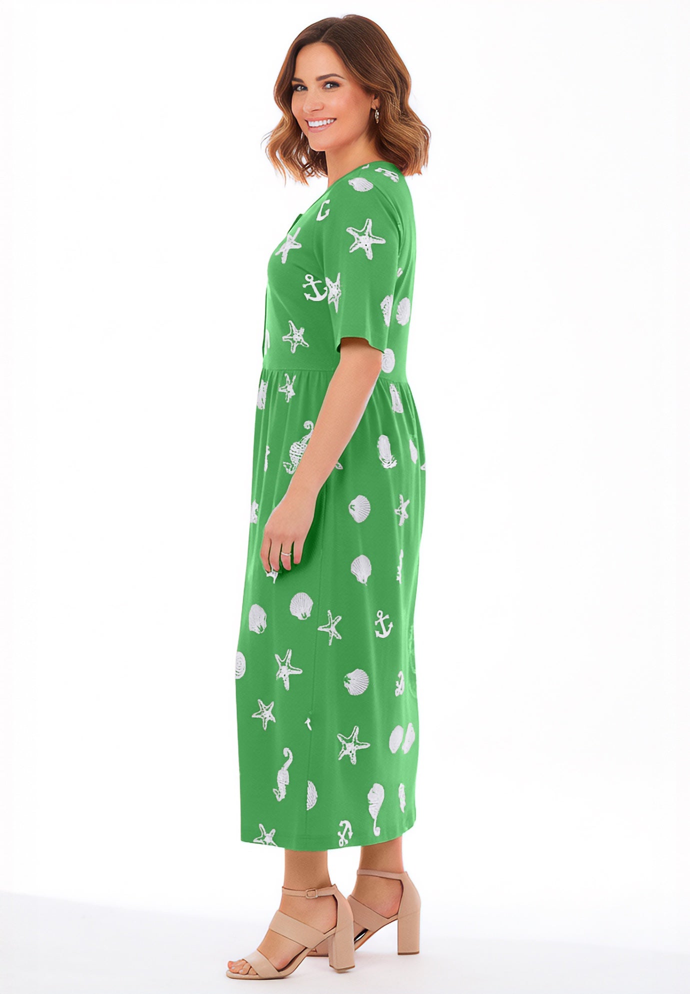 Stamped Empire Waist Dress image number 2