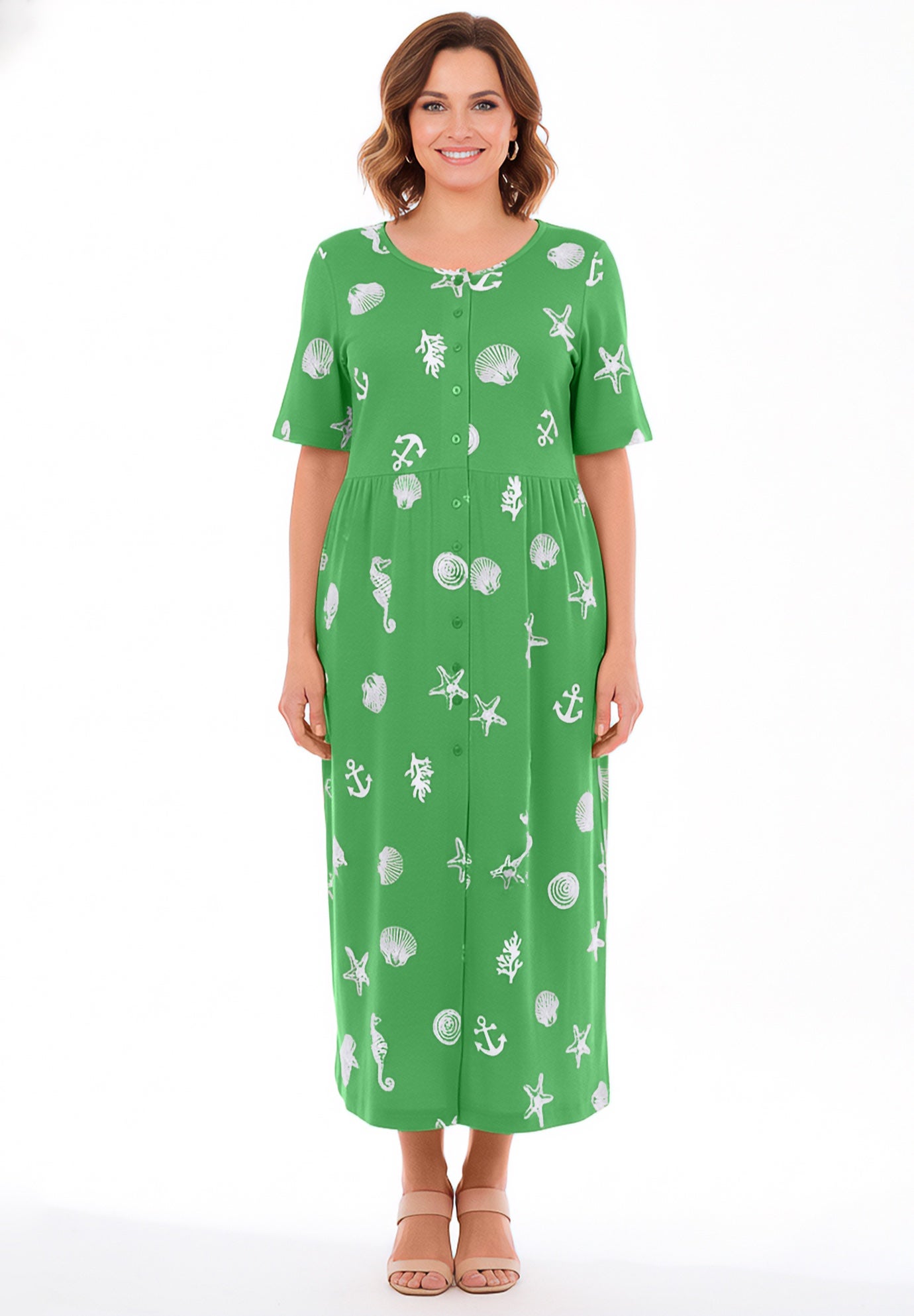 Stamped Empire Waist Dress image number 0