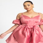 Dramatic Bow Mini Dress image number null