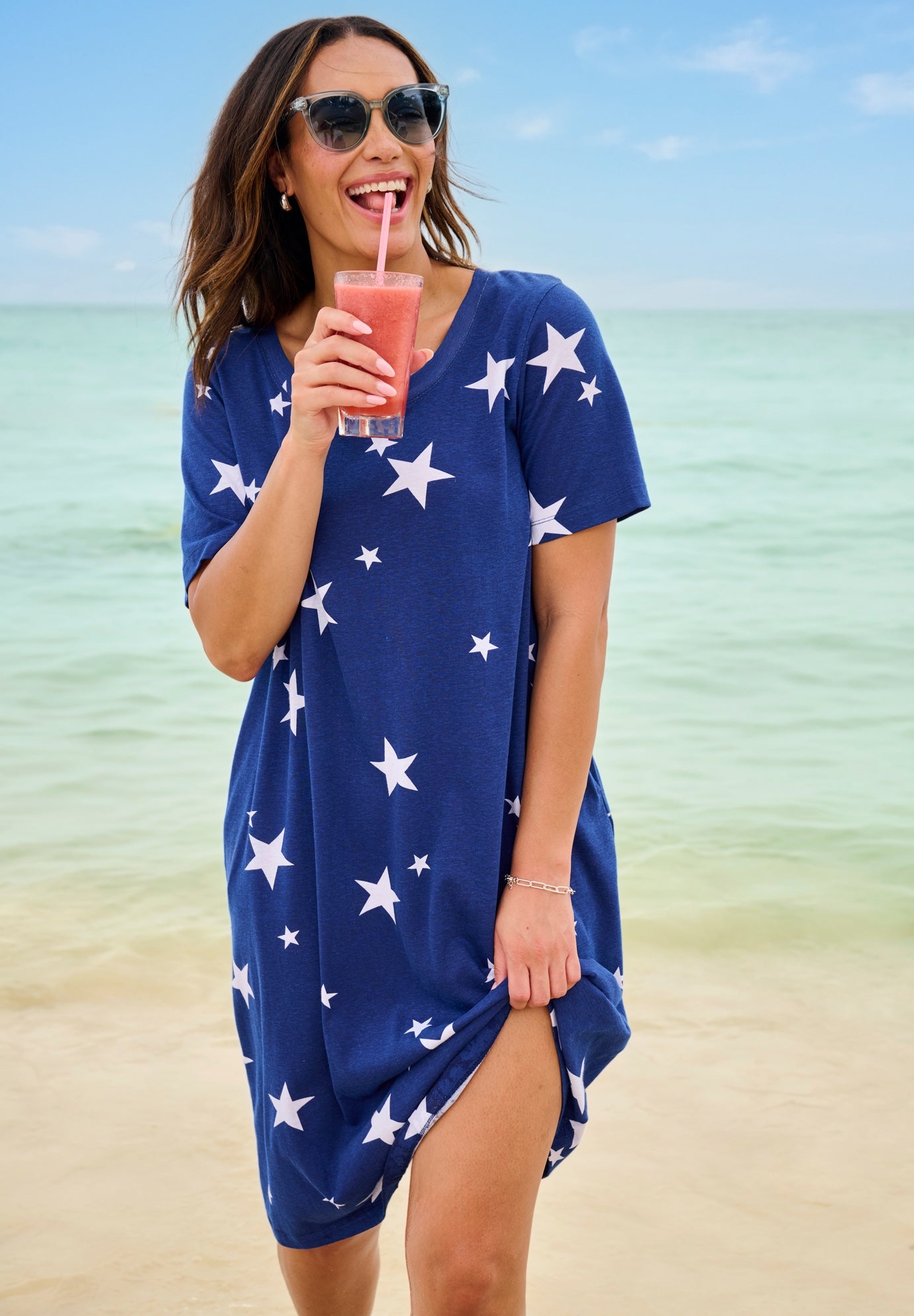 Perfect Short-Sleeve Crewneck Tee Dress image number 4