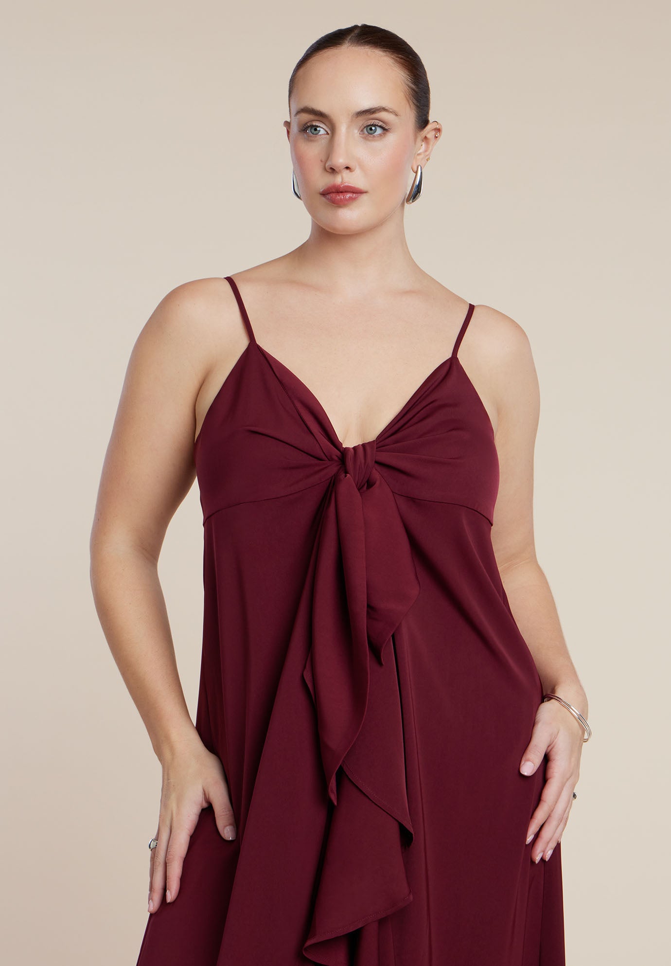 Tie-Front Ruffle Duster image number 3