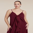 Tie-Front Ruffle Duster image number 3