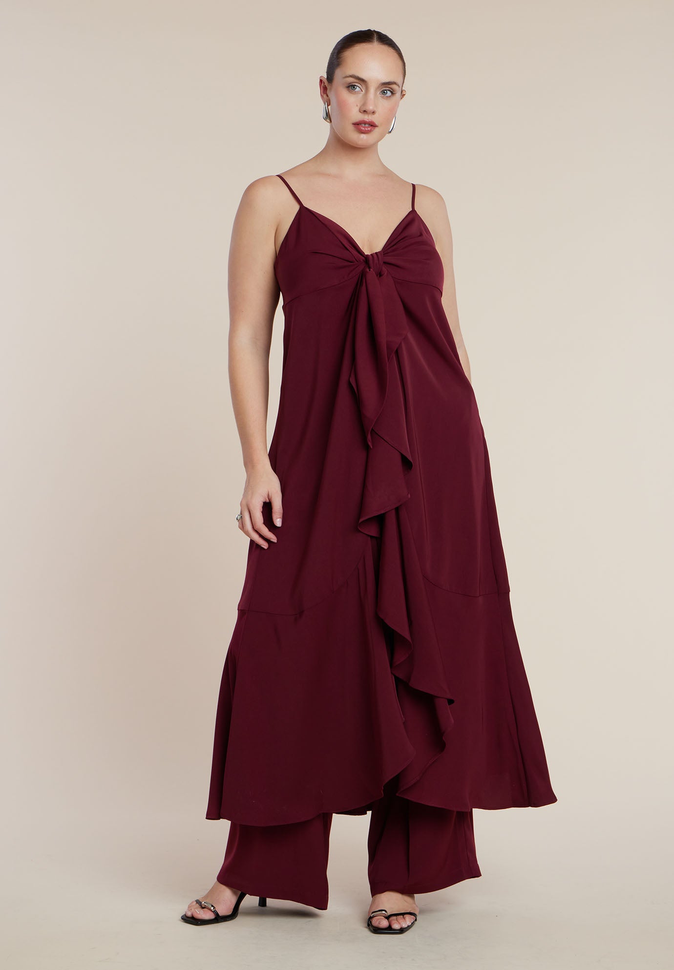 Tie-Front Ruffle Duster image number 0