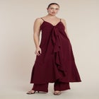 Tie-Front Ruffle Duster image number 0