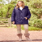 Faux Fur Hood Puffer Coat image number null