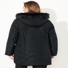 Faux Fur Hood Puffer Coat image number null