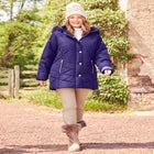 Faux Fur Hood Puffer Coat image number null