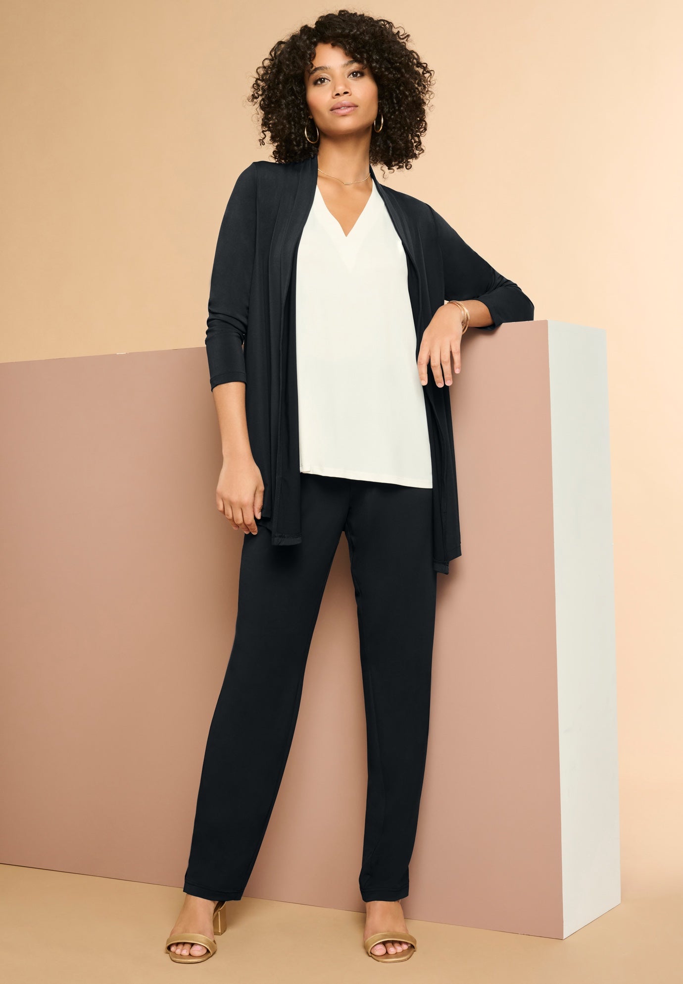 Ultrasmooth® Fabric Long Sleeve Cardigan image number 0