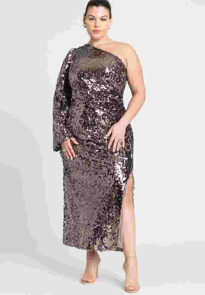 One Shoulder Flare Sleeve Dress image number 0
