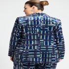 Printed Velvet Blazer image number null