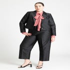 Jacquard Cropped Blazer image number null