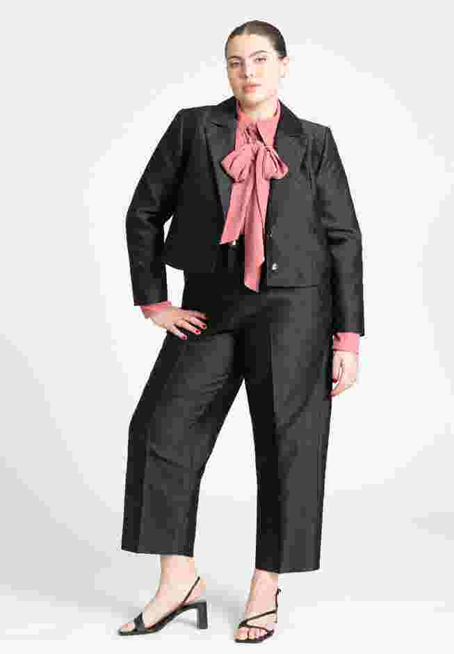 Jacquard Cropped Blazer image number 4