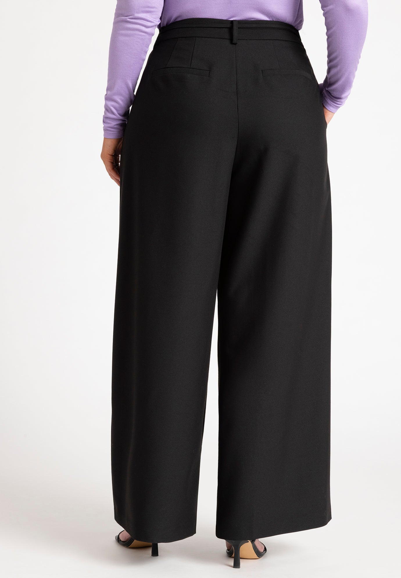 Pleat Detail Trouser With Long Belt image number 2