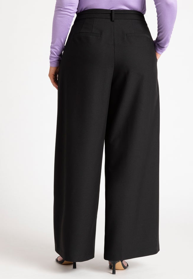 Pleat Detail Trouser With Long Belt image number 2