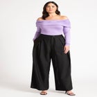 Pleat Detail Trouser With Long Belt image number null