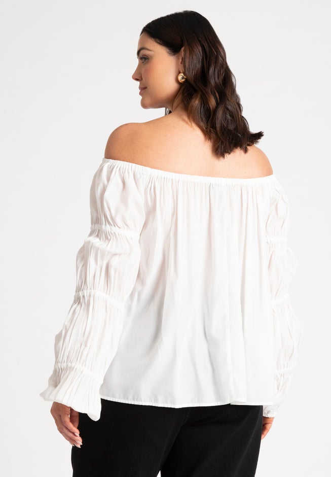 Off The Shoulder Detail Blouse image number null
