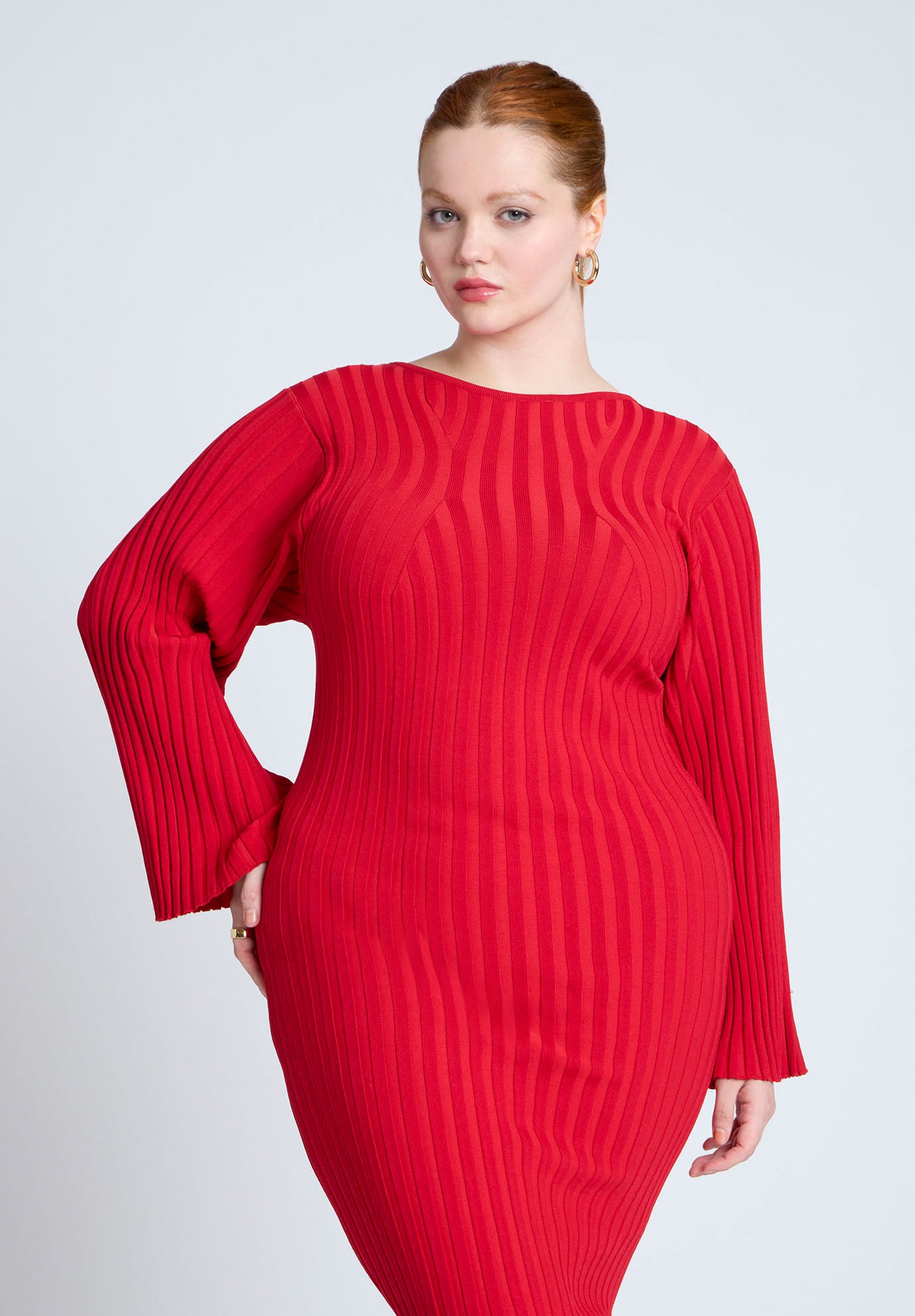 Wide Sleeve Maxi Sweater Dress image number 2