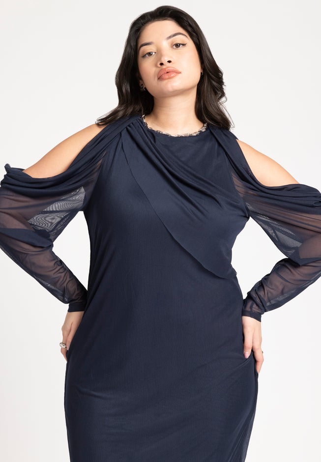 Cold Shoulder Maxi Dress image number null