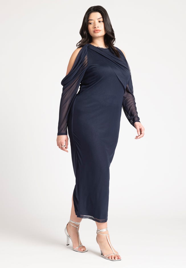 Cold Shoulder Maxi Dress image number null