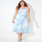 Liz&Me&reg; V-Neck Tier Midi Dress image number null