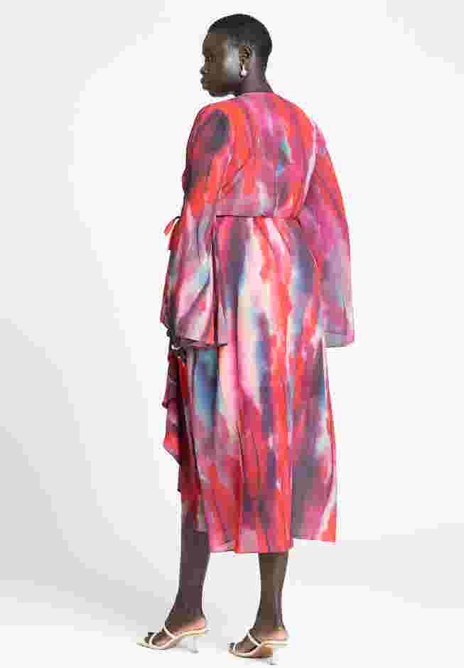 Flare Sleeve Wrap Dress image number 1