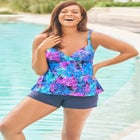 Bra-Size Wrap Tankini Top image number null