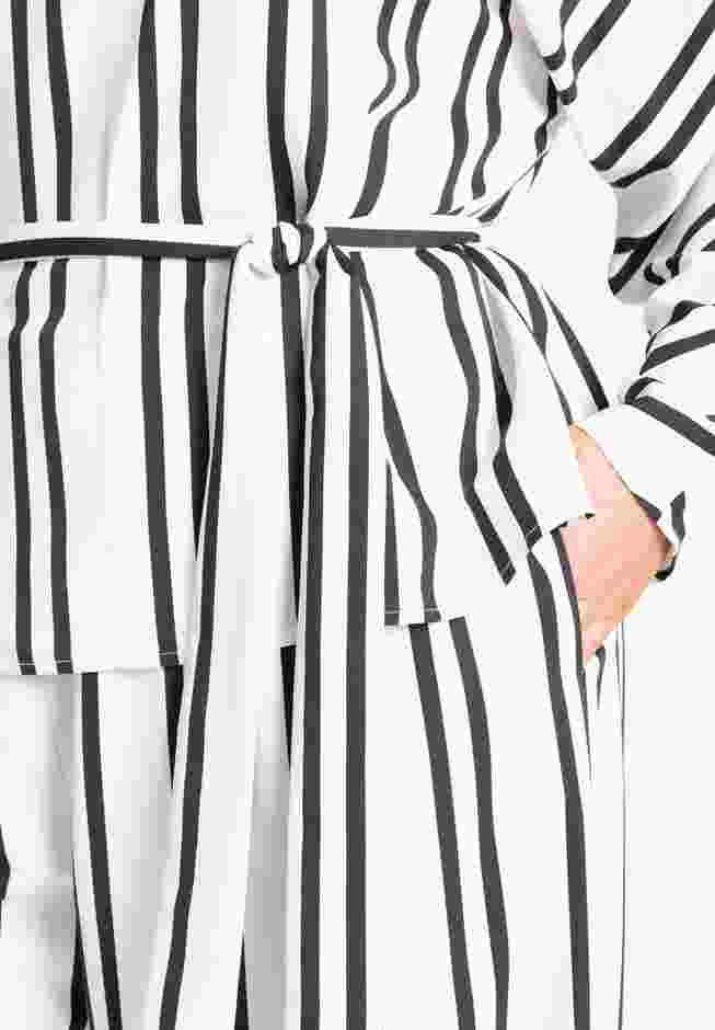 Waist Tie Striped Top image number 2