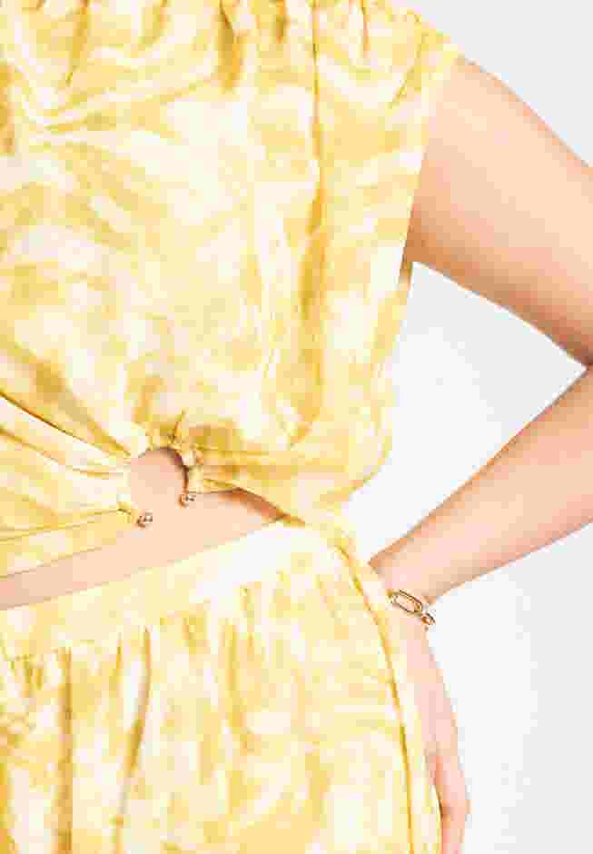 Shirred High-Low Crop Top image number 1