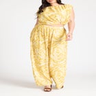 Shirred High-Low Crop Top image number null