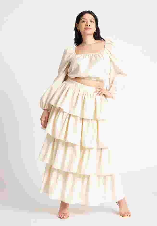 Shirred Body Puff Sleeve Top image number 2