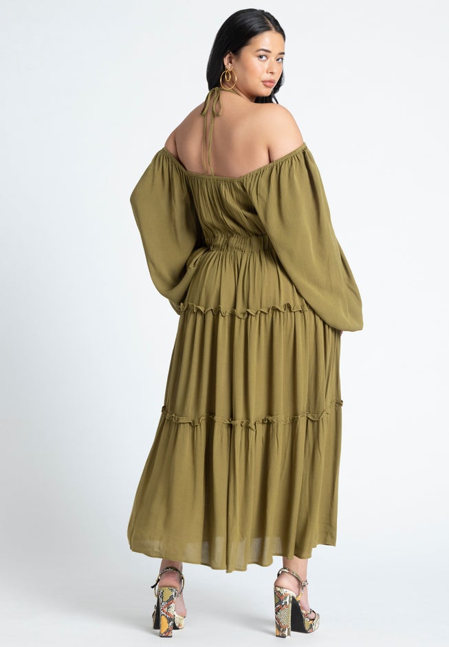 Tiered Ruffle Maxi Dress image number 1