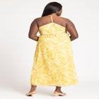 Gold Chiffon Maxi Dress image number null