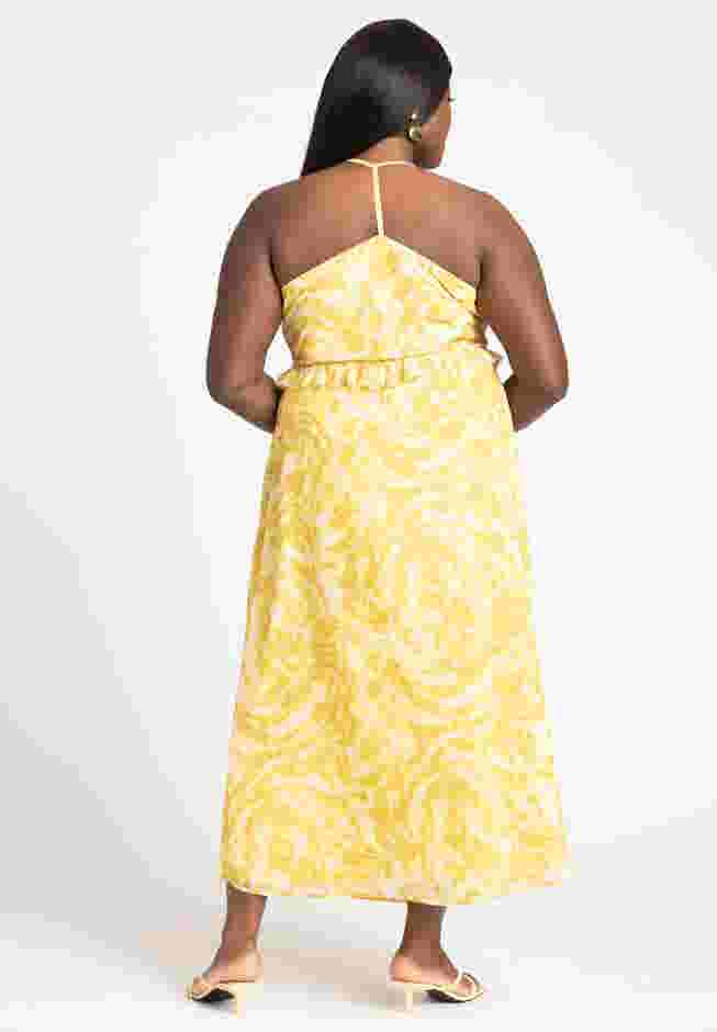 Gold Chiffon Maxi Dress image number 1