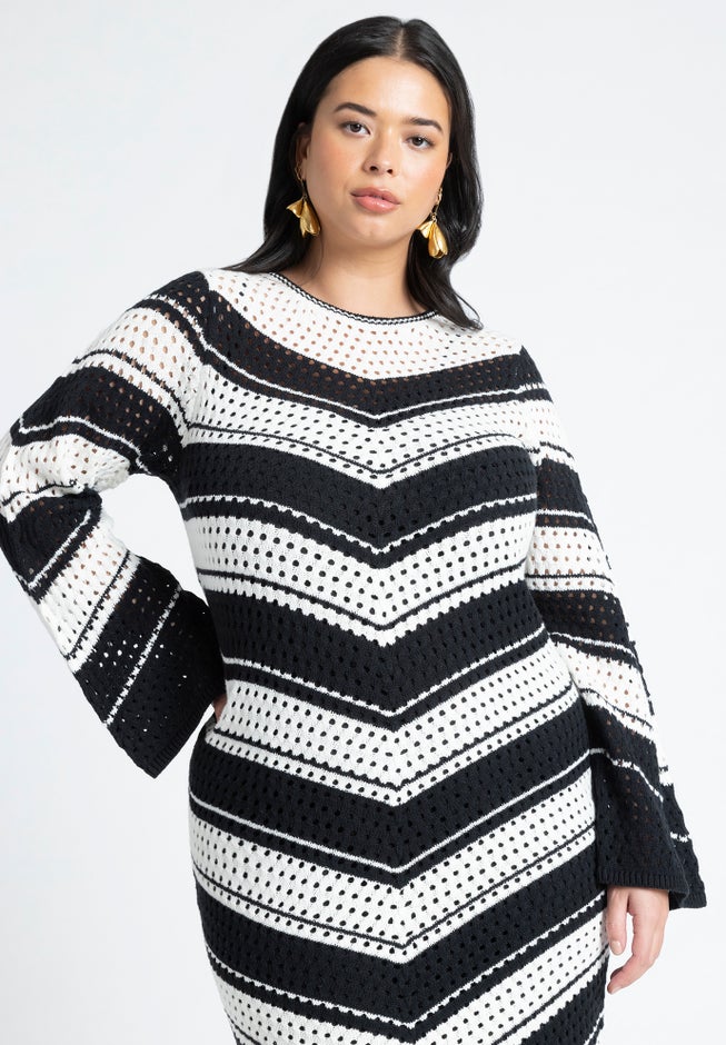 Crochet Maxi Dress With Fringe image number 2