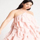 Ruffle Halter Neck Mini Dress image number null